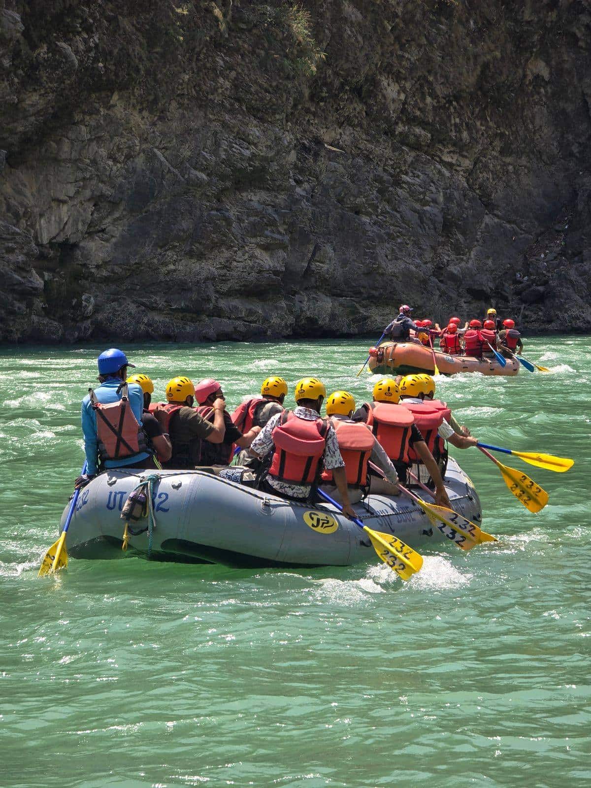 White-water rafting on the Ganges near Rishikesh