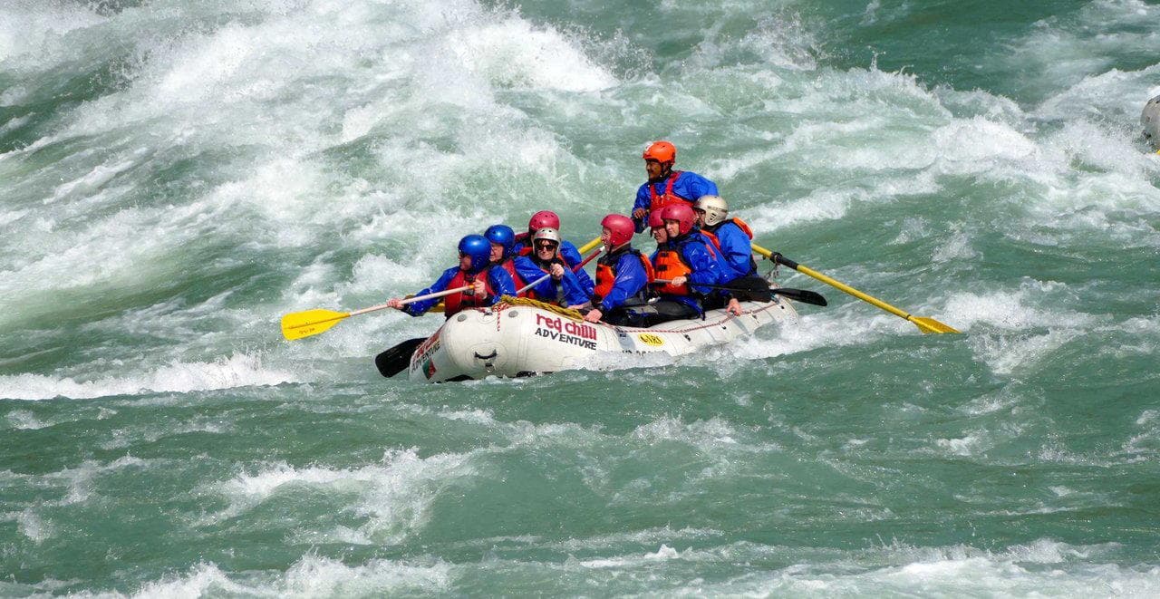 White-water river rafting on the Ganga in Rishikesh