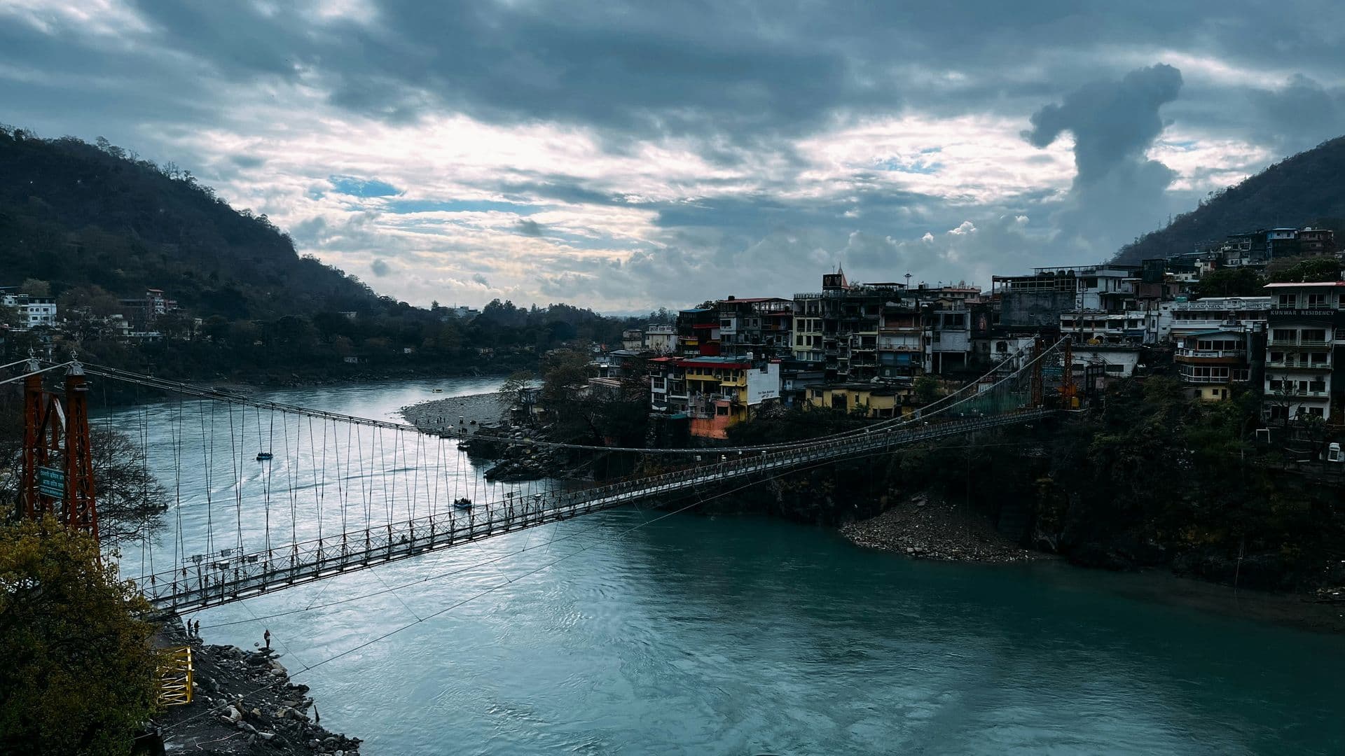 Rishikesh and the Ganga valley from above