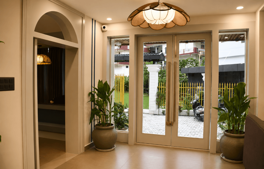 The lobby entrance at Arista Haven, Tapovan, Rishikesh