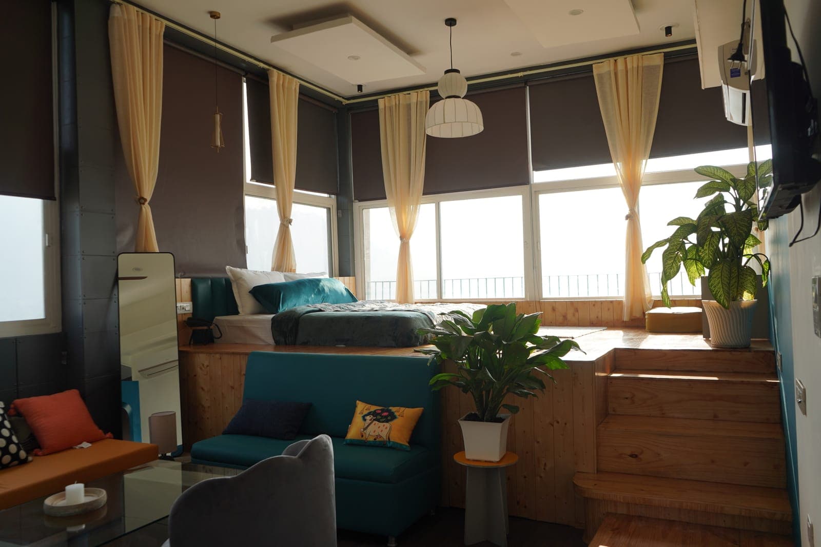 The Loft suite at Aroma Cafe Hotel, Rishikesh