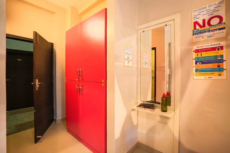 Lockers in the AC 4-Bed Female Dorm — Ensuite at goSTOPS Rishikesh, Lakshman Jhula