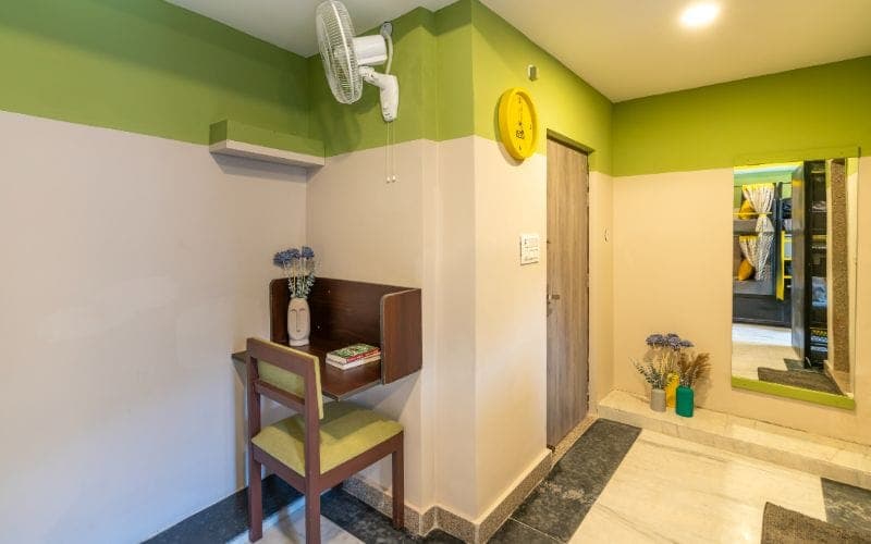 Inside the 6-Bed Mixed Dorm (AC) at The Hosteller Rishikesh, Ganges