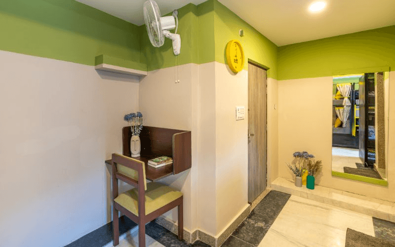 Inside the AC 6-Bed Mixed Dorm at The Hosteller Rishikesh, Ganges