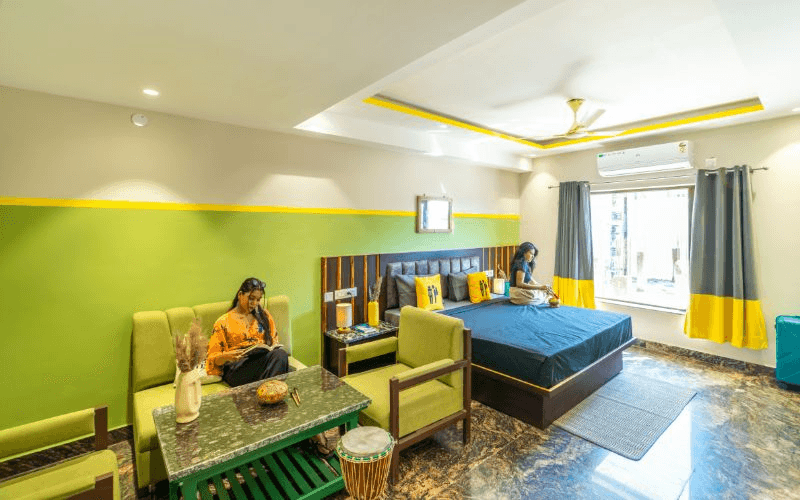 The AC Superior Double Room at The Hosteller Rishikesh, Ganges