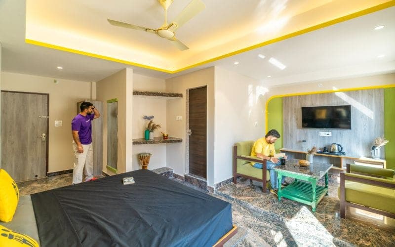 The Superior Double Room (AC) at The Hosteller Rishikesh, Ganges