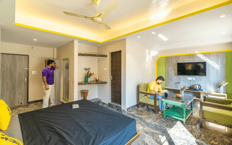 The AC Superior Double Room at The Hosteller Rishikesh, Ganges