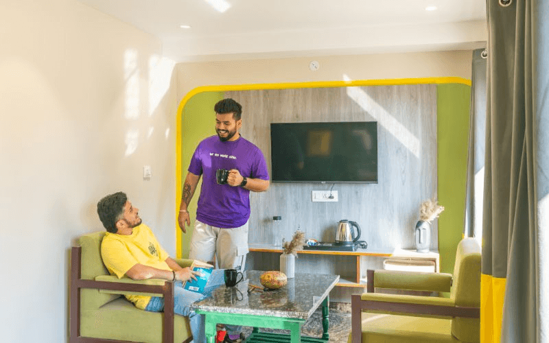 The AC Superior Double Room at The Hosteller Rishikesh, Ganges