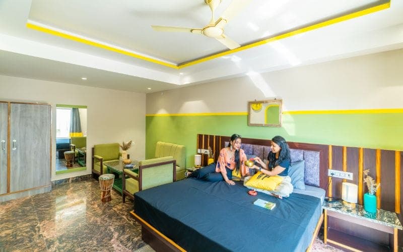 The Superior Double Room (AC) at The Hosteller Rishikesh, Ganges