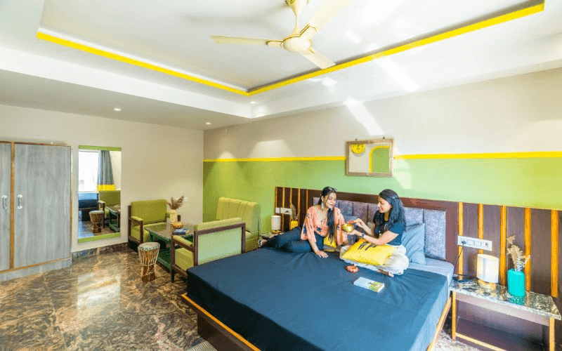 The AC Superior Double Room at The Hosteller Rishikesh, Ganges