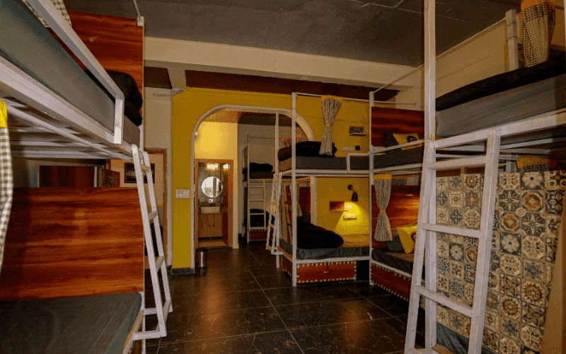 Inside the AC 12-Bed Mixed Dorm at The Hosteller Rishikesh, Upper Tapovan
