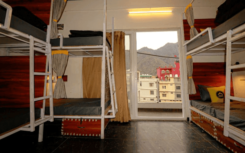 Inside the AC 12-Bed Mixed Dorm at The Hosteller Rishikesh, Upper Tapovan