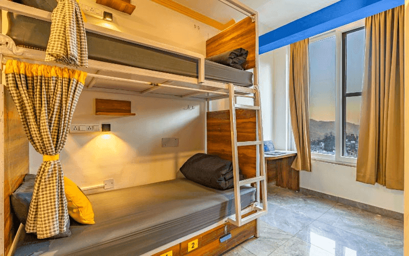 En-suite bathroom for the AC 6-Bed Mixed Dorm at The Hosteller Rishikesh, Upper Tapovan