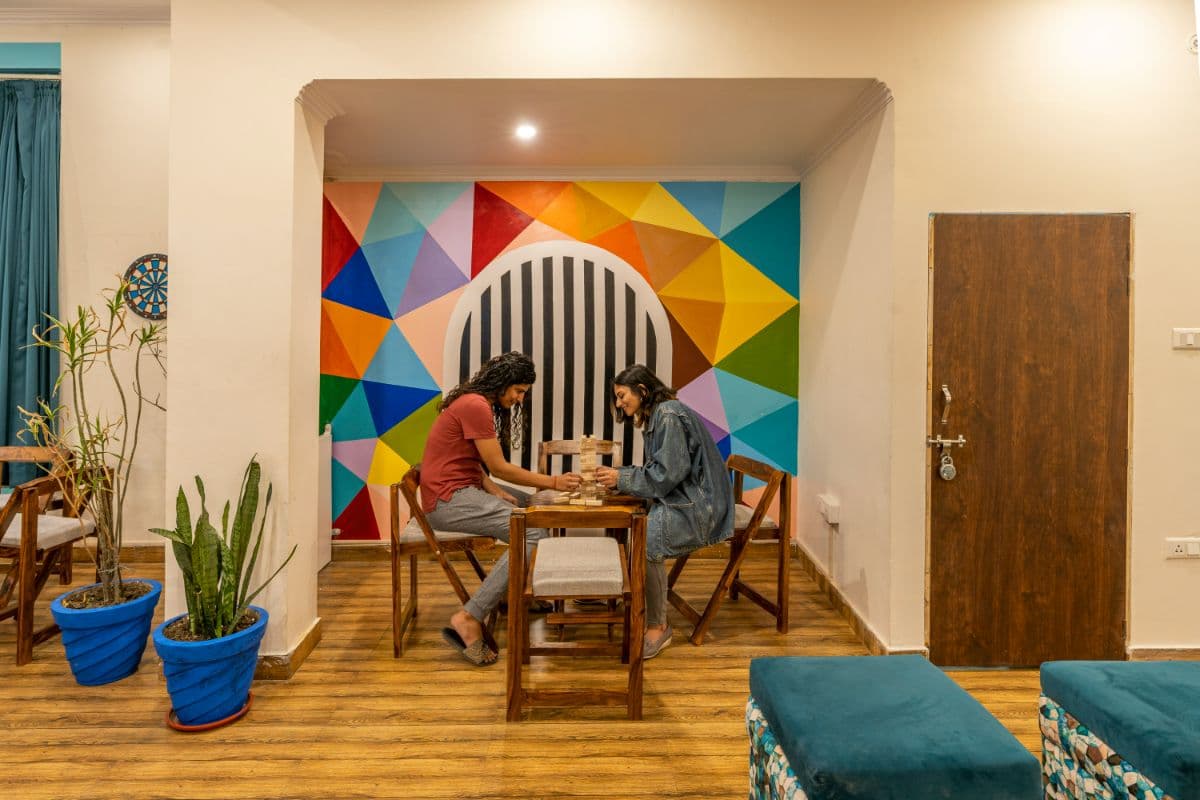 Games corner at The Hosteller Rishikesh, Upper Tapovan