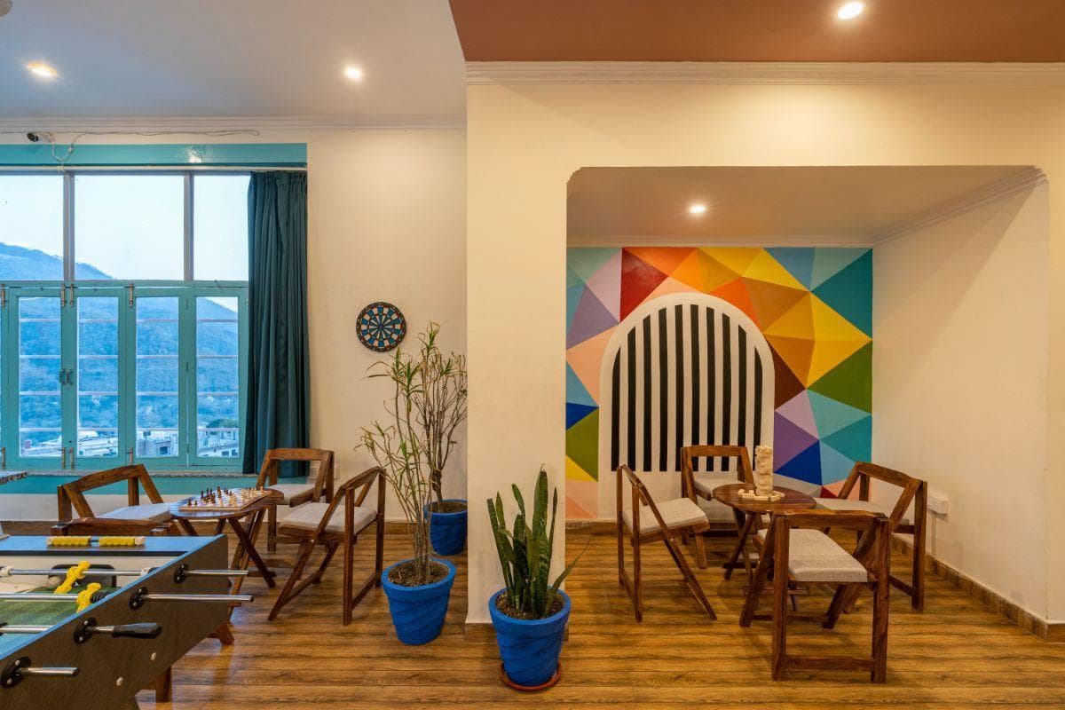 Games corner at The Hosteller Rishikesh, Upper Tapovan