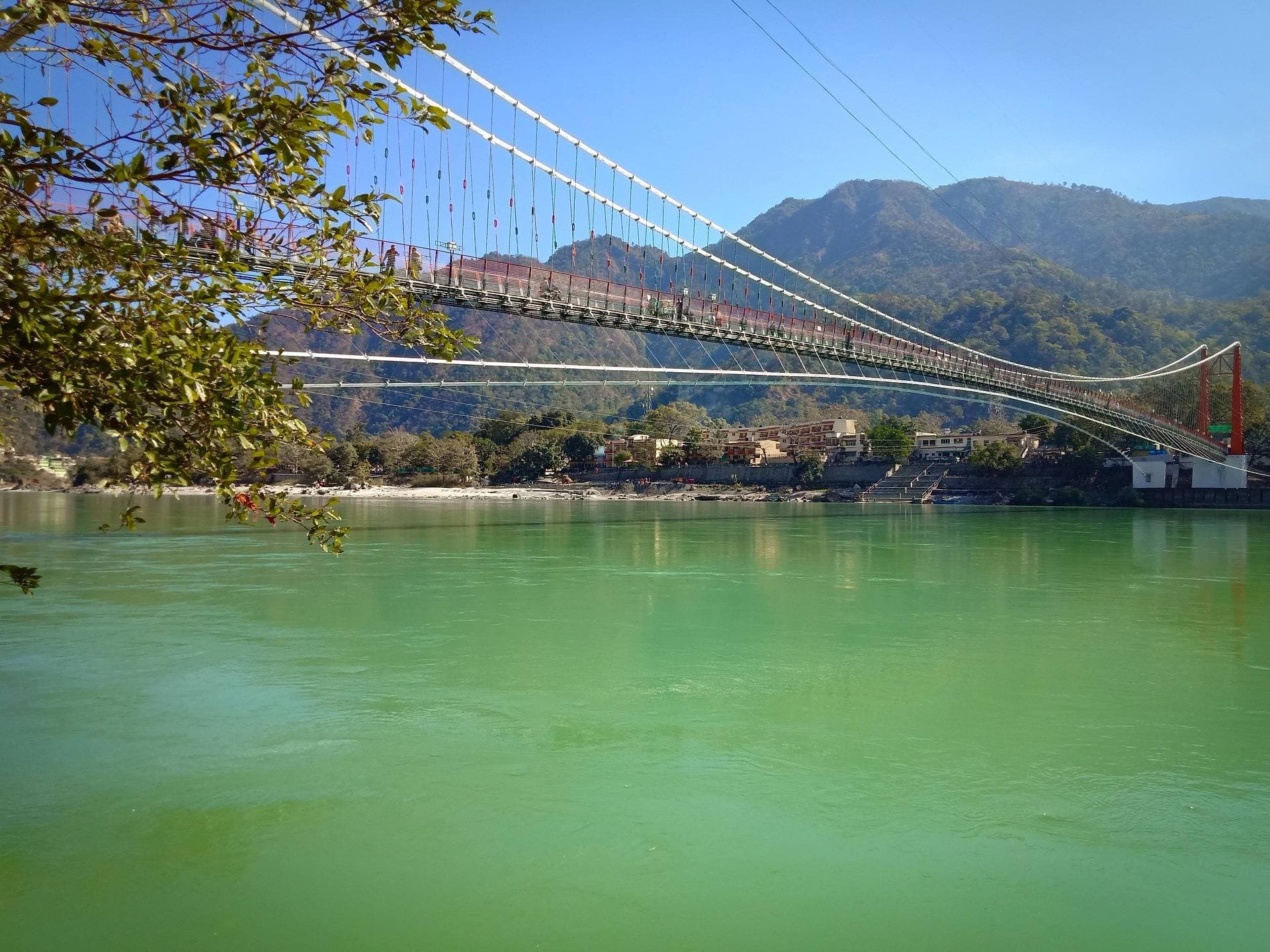 The river valley in the hills near Rishikesh